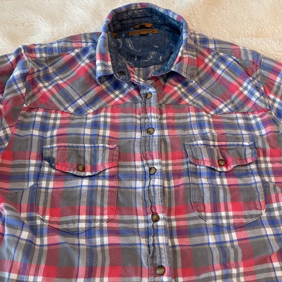 Jacks Girlfriend | Plaid Shirt w/paisley detail, Medium - Picture 3 of 8